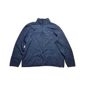 Eddie Bauer Blue Quilted Long Sleeve Sweater Size XL Men’s